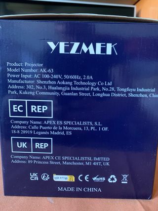 Proyector Yezmek Full HD - Nuevo