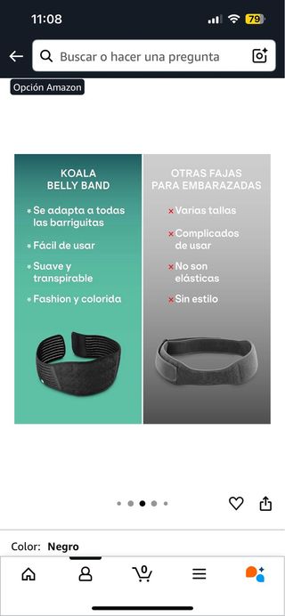 Faja premamá Koala Belly Band - Negra