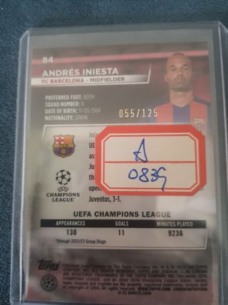 Cromos Andrés Iniesta FC Barcelona numerada /125