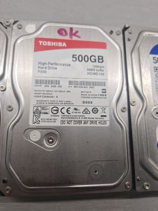 5  Discos duros 500GB - Toshiba & WD