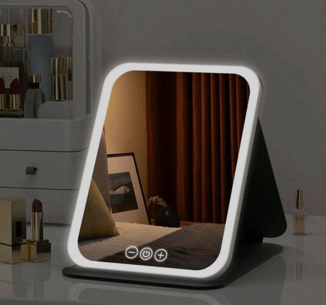 NUEVO Espejo Maquillaje LED Portátil Blanco
