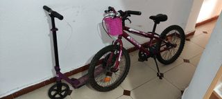 Bicicleta y patín niña 20" WST