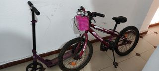Bicicleta y patín niña 20" WST