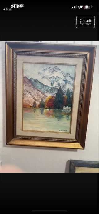 Quadro Dipinto Montagne Autunnali