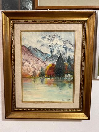 Quadro Dipinto Montagne Autunnali