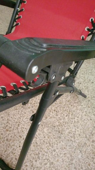 Tumbona Plegable Roja - Resistente 150kg