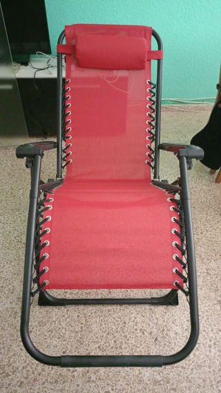 Tumbona Plegable Roja - Resistente 150kg