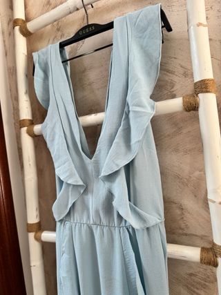 Vestido midi Zara celeste