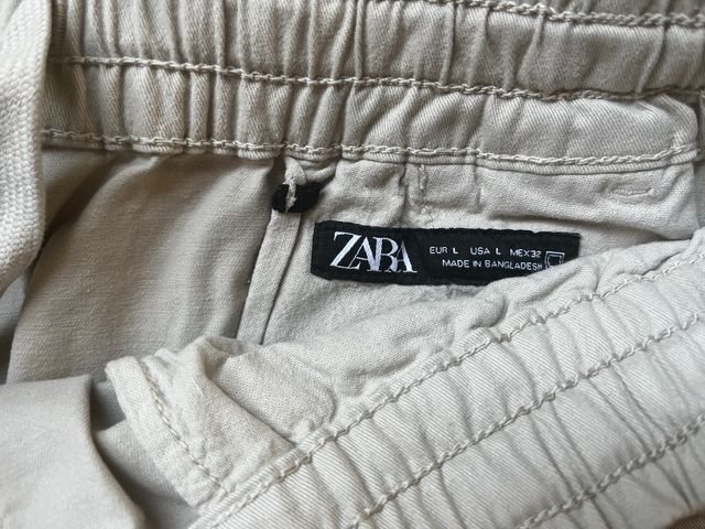 Shorts loneta Zara - L