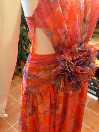Vestido Tul Naranja - Talla M