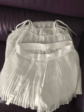 Conjunto Etam CON ETIQUETA!blanco plisado - veran