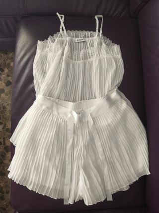 Conjunto Etam CON ETIQUETA!blanco plisado - veran