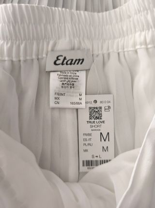 Conjunto Etam CON ETIQUETA!blanco plisado - veran