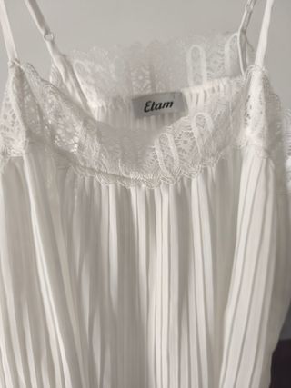Conjunto Etam CON ETIQUETA!blanco plisado - veran