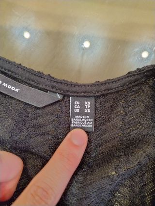 Blusa negra manga corta