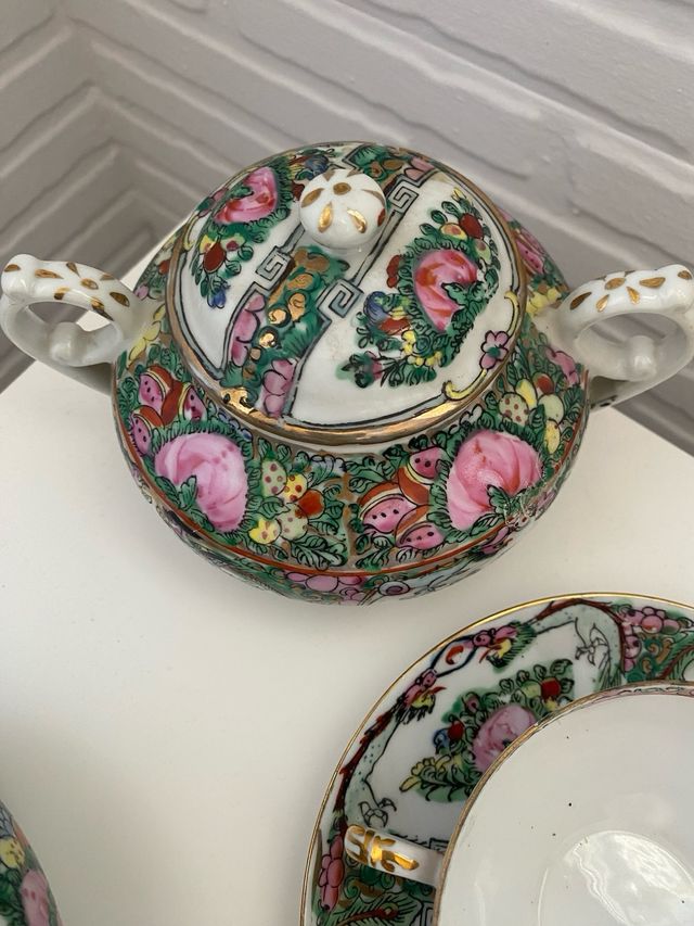 Juego té porcelana china vintage