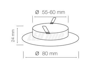 Aro empotrable LED - Metal