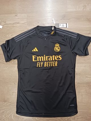 Camiseta Real Madrid - Adidas Negra/Dorada