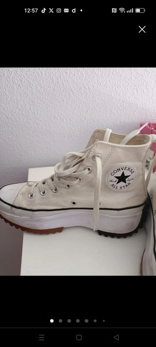 Converse blancas plataforma talla 38.