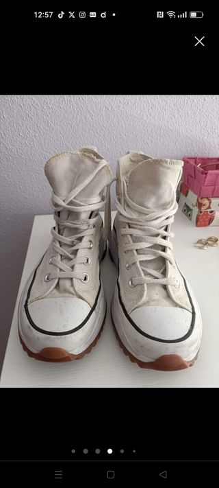 Converse blancas plataforma talla 38.