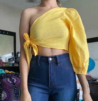 Top Amarilla Manga Larga XS