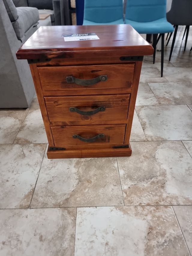 Mesilla noche 3 cajones madera Nueva!!