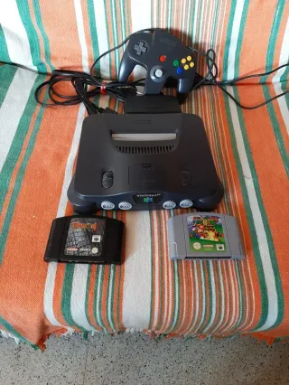 Nintendo 64 (gris y negro) - Mario 64 y Turok 2