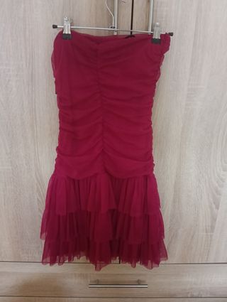 Vestido burdeos ajustado talla M