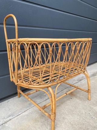 Cuna moisés bambú vintage