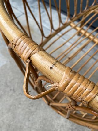 Cuna moisés bambú vintage
