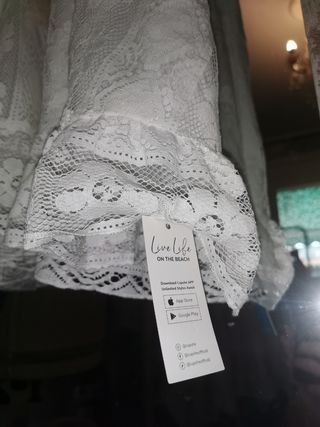 Vestido boho blanco talla XS