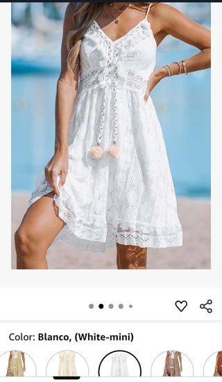Vestido boho blanco talla XS
