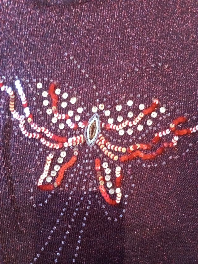 Top Brillante Mujer - Púrpura