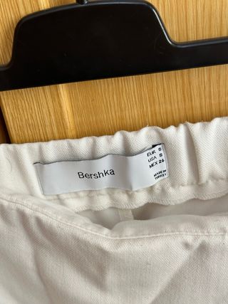 Falda pantalón Bershka blanca - Talla S