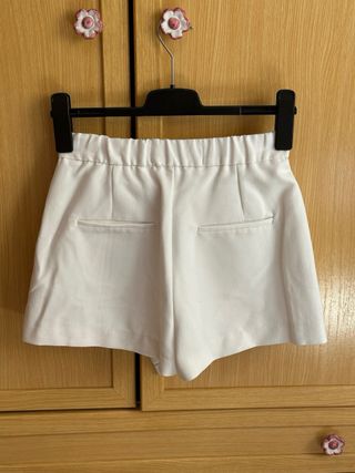 Falda pantalón Bershka blanca - Talla S