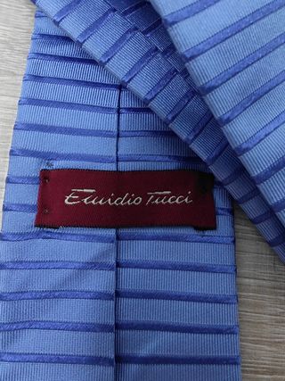 Corbata Emidio Tucci de seda azul
