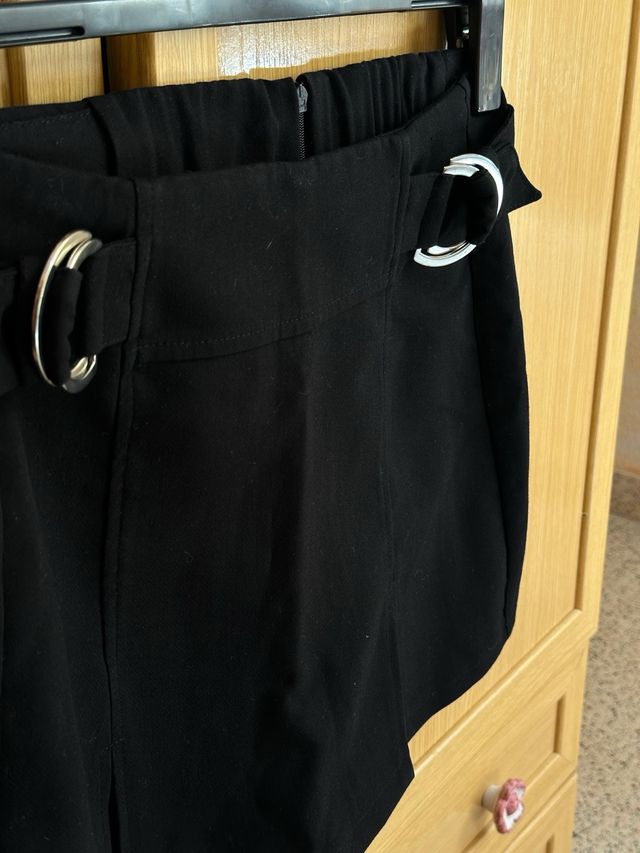 Falda pantalón Bershka negra - Talla 36