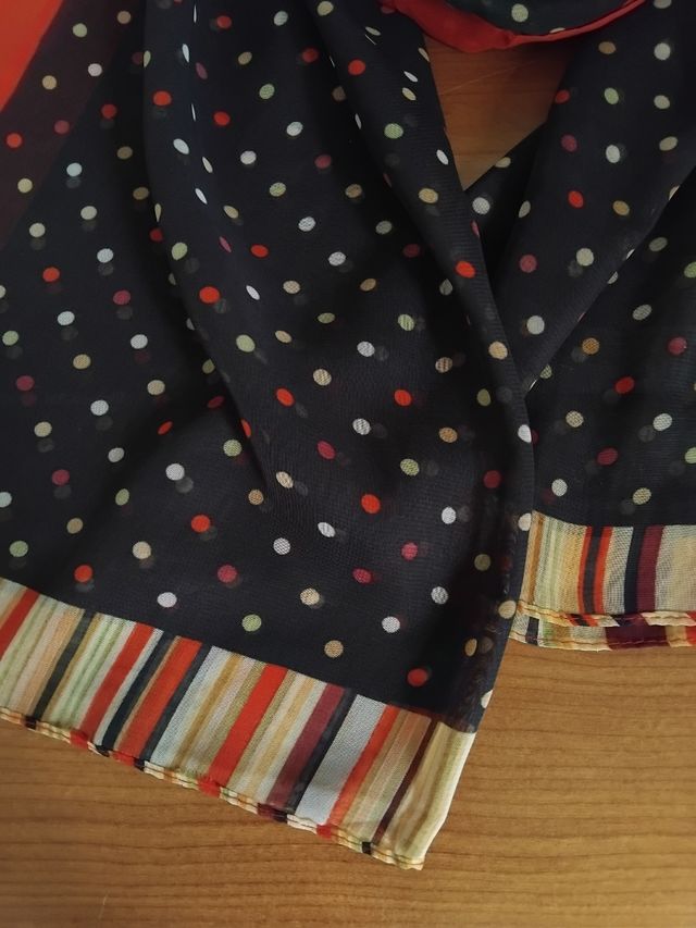 Foulard donna vintage anni 70 a pois
