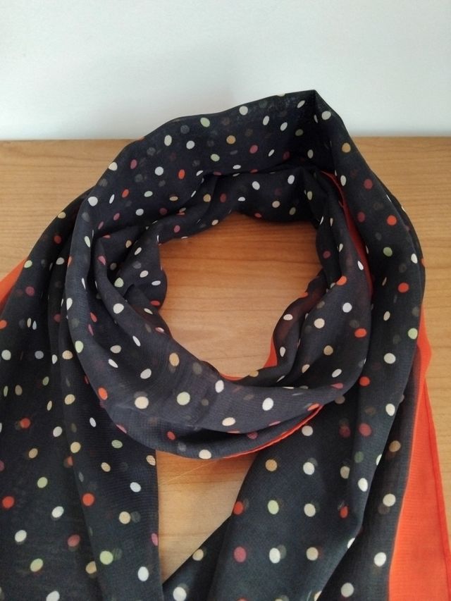 Foulard donna vintage anni 70 a pois