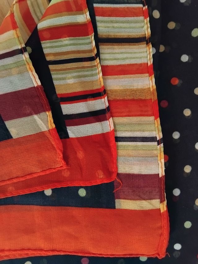 Foulard donna vintage anni 70 a pois