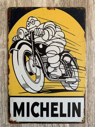 Cartel metálico Michelin vintage