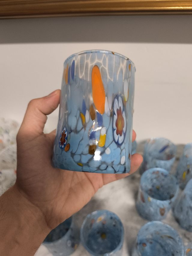Vasos cristal Murano moltifiore