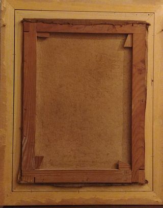 Cuadro antiguo flores Machado 1951