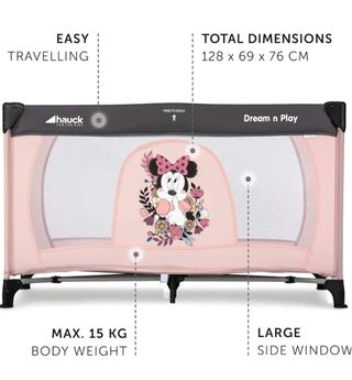 Cuna viaje Minnie Mouse