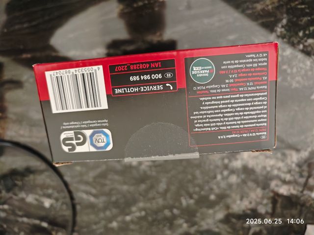 Batería Parkside 12V 2Ah + Cargador 2.4A