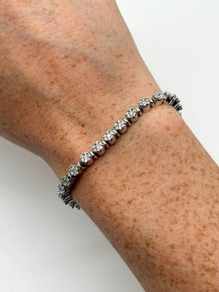 Pulsera riviere de oro blanco 18k con diamantes
