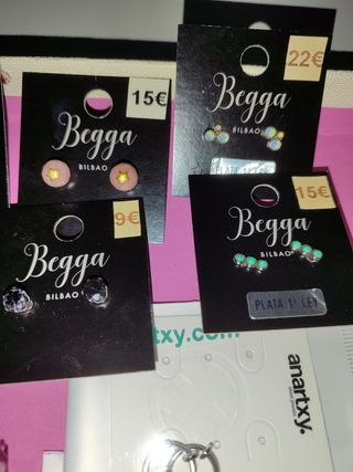 Pendientes plata de ley Begga