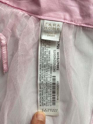 Cortina tul rosa Zara Home