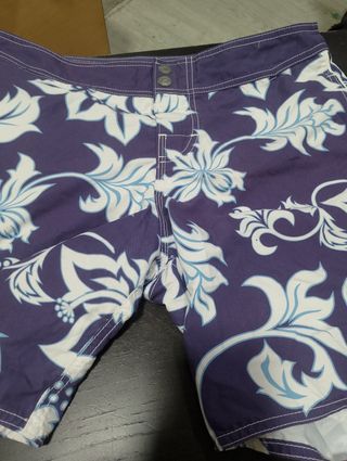 Bañador estampado flores - morado, blanco