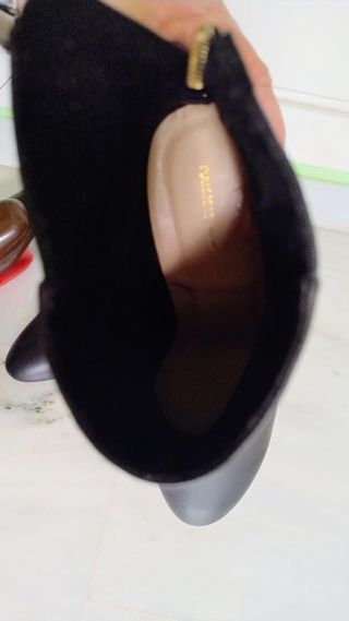 Botines negros mujer tacón bajo.
